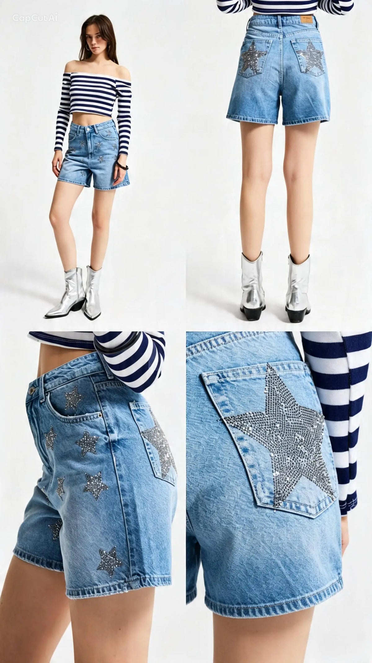 Denim stars short