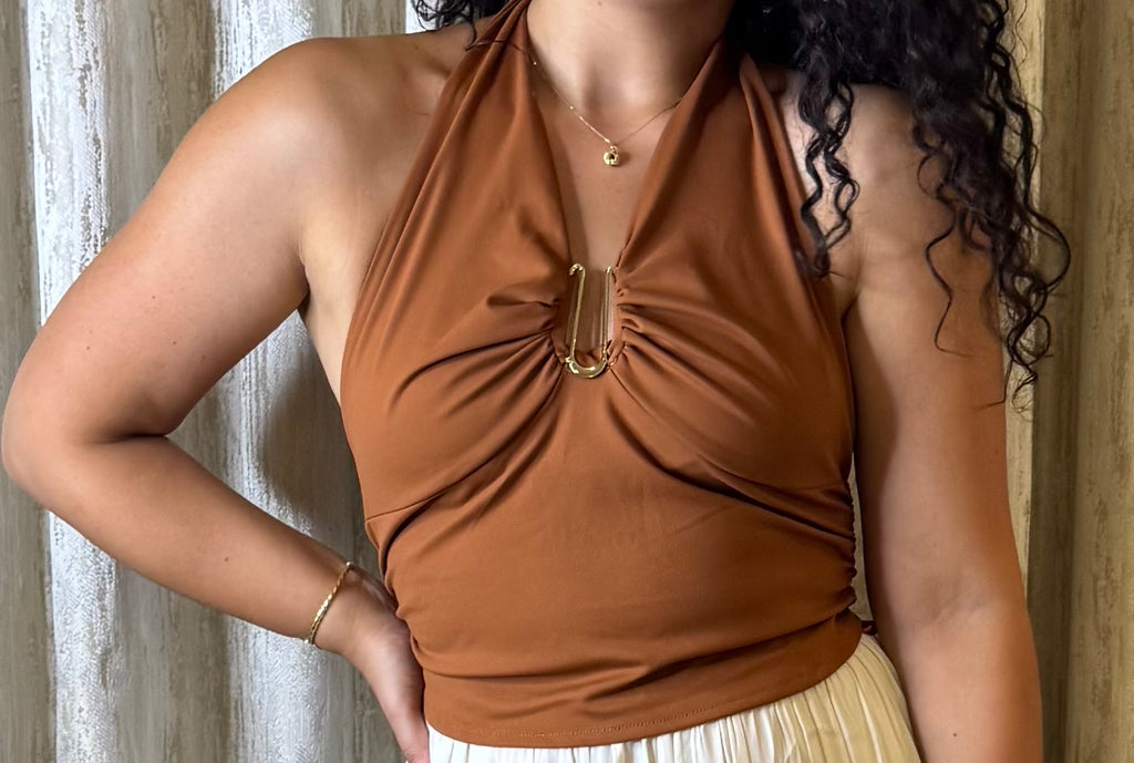 Ruched Halter Top