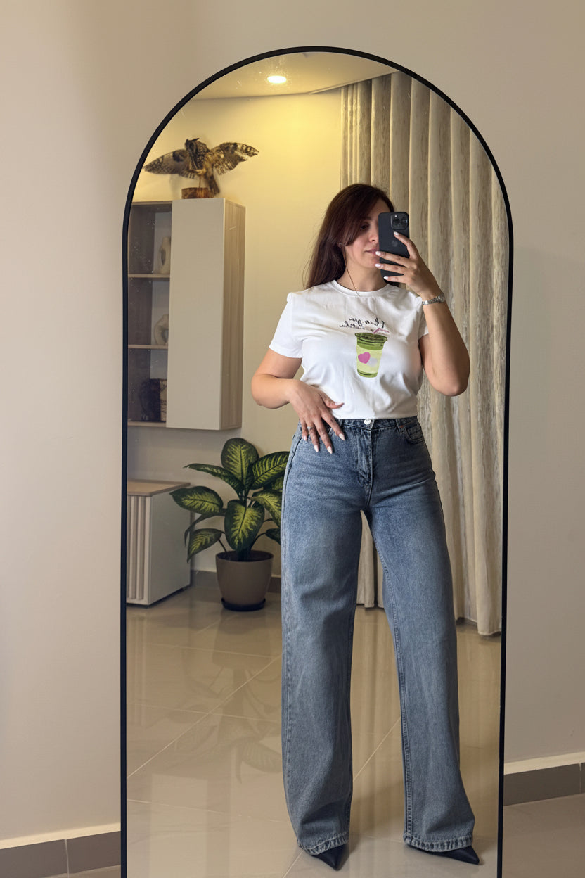 Acid Wash Blue Denim