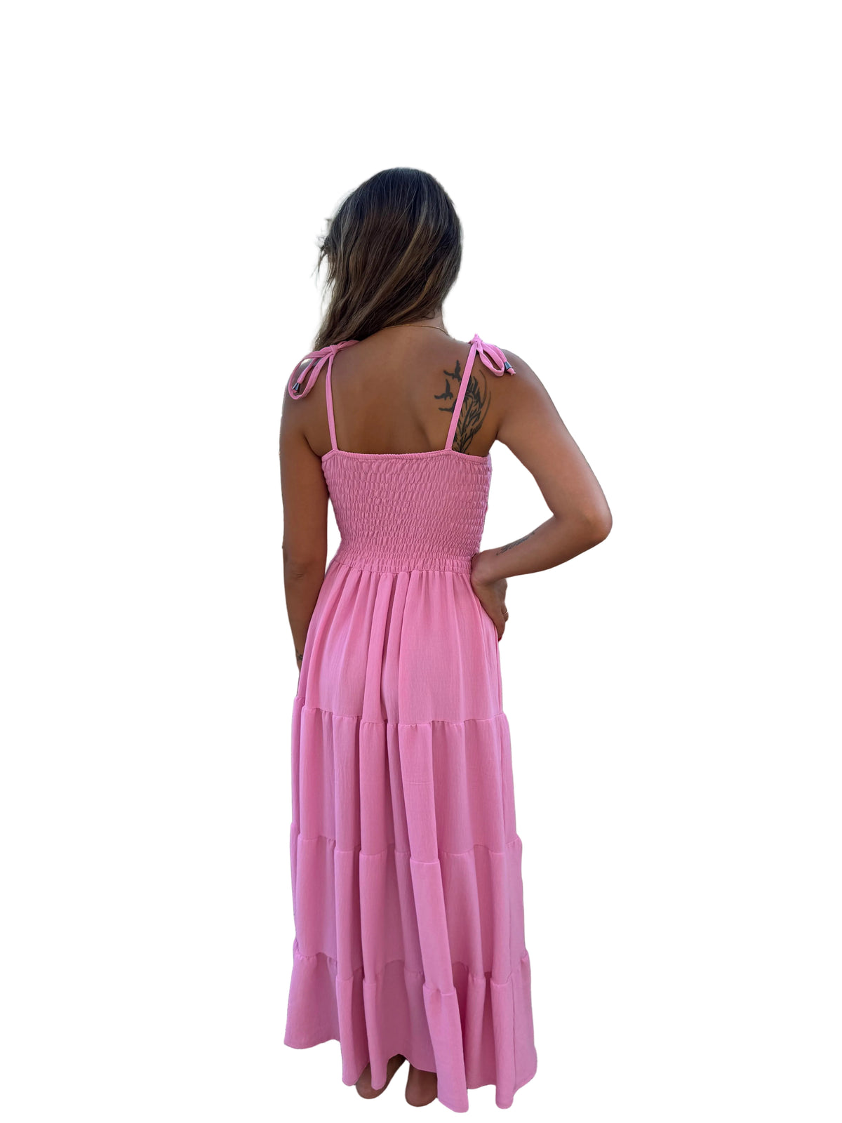 Rosy Tiered Sundress