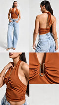 Ruched Halter Top