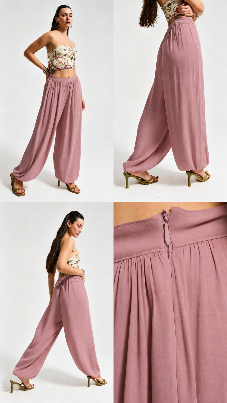 Balloon pant dusty rose