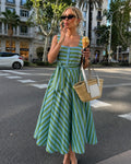 Green & Blue Midi dress