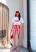 Striped Red Short