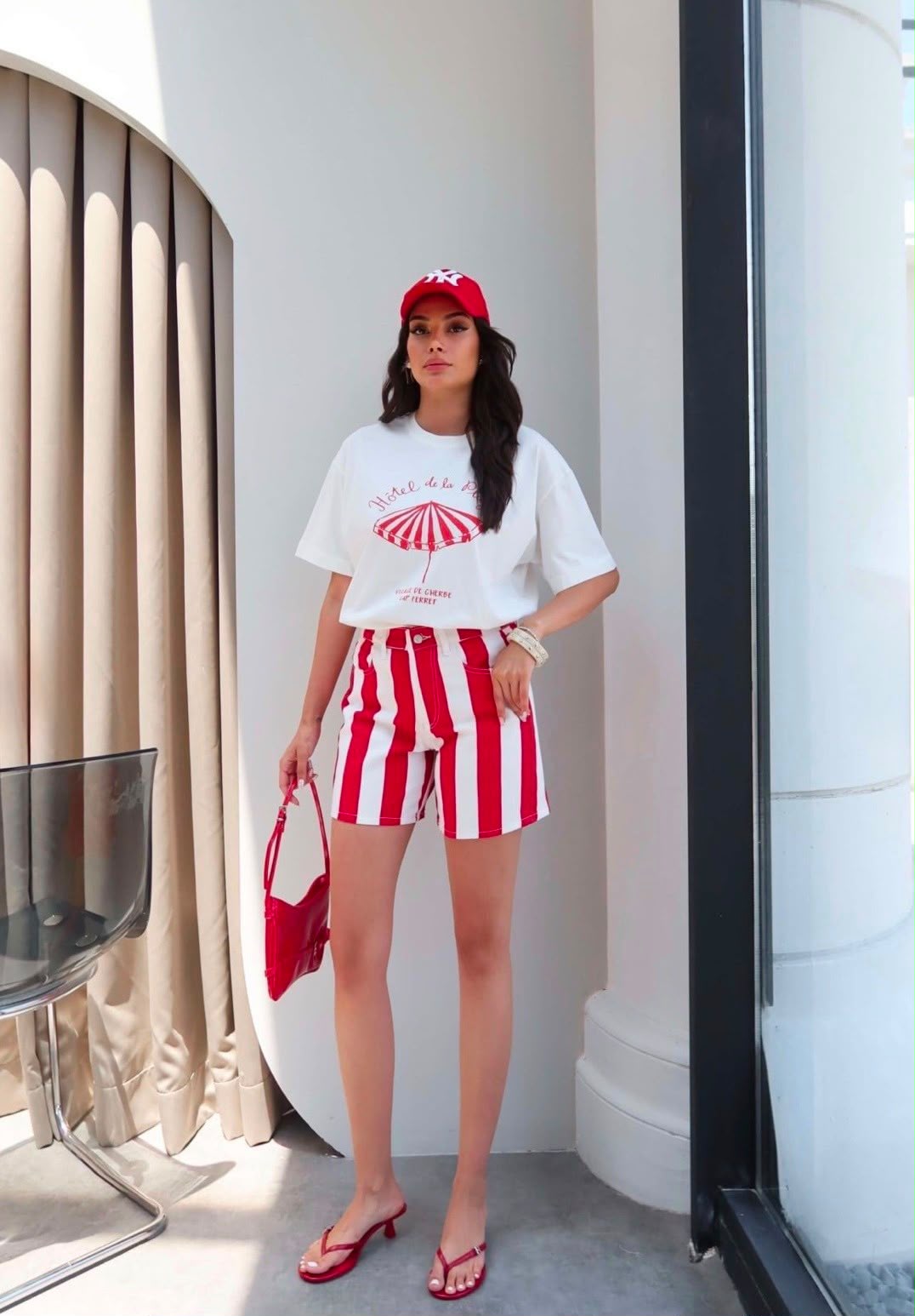 Striped Red Short